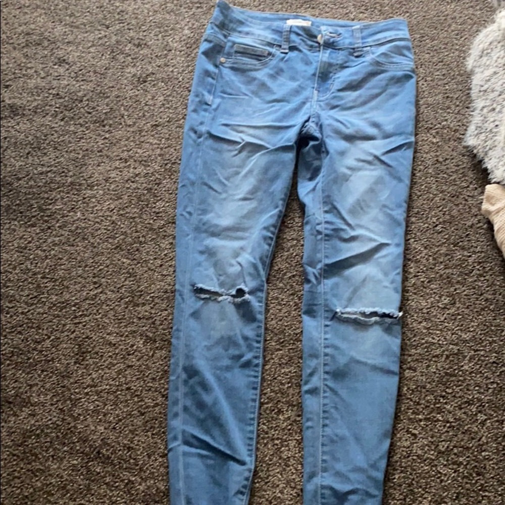 light-blue jeans